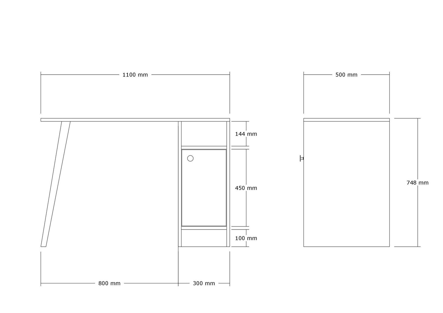 Työpöytä, Asir, 110x74x50 cm, harmaa/ruskea hinta ja tiedot | Tietokonepöydät ja työpöydät | hobbyhall.fi