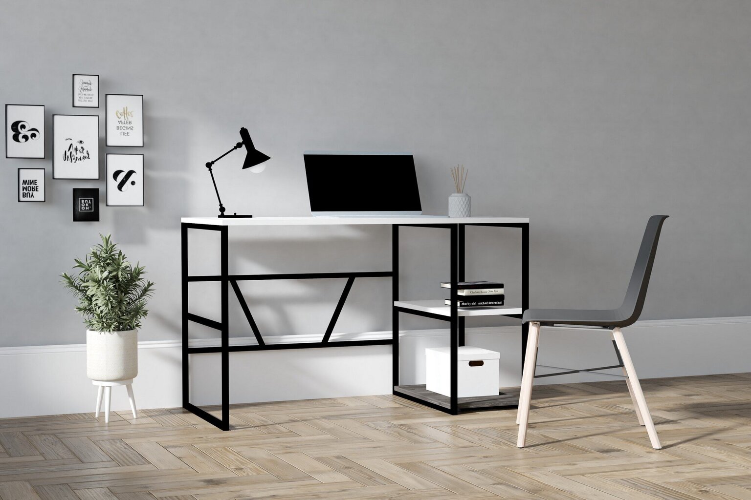 Työpöytä, Asir, 120x74x60 cm, valkoinen hinta ja tiedot | Tietokonepöydät ja työpöydät | hobbyhall.fi