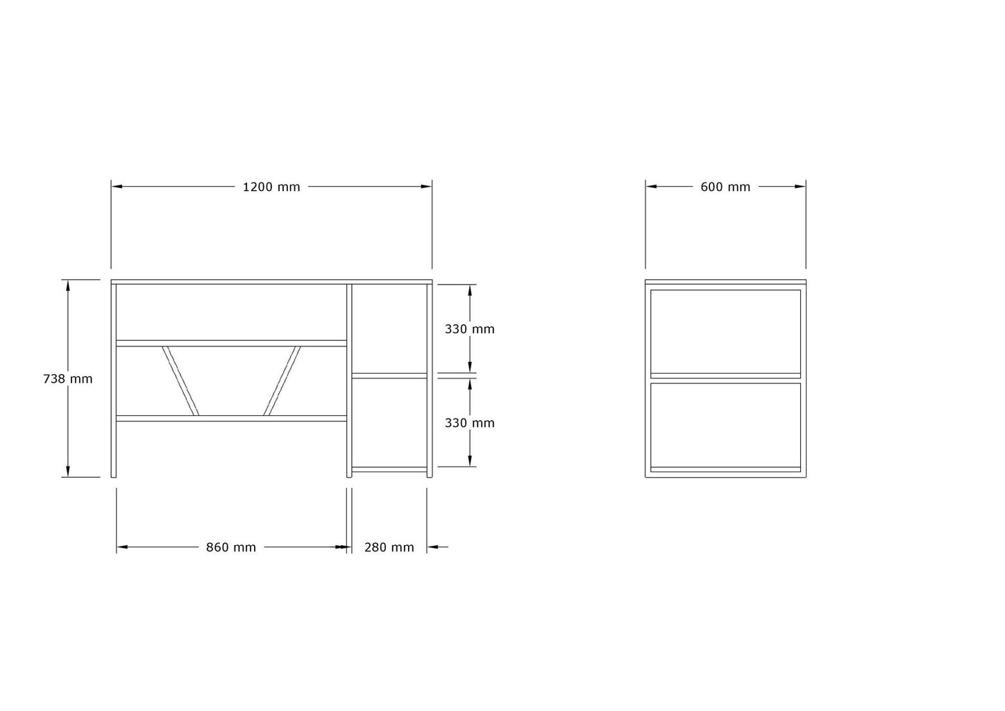 Työpöytä, Asir, 120x74x60 cm, valkoinen hinta ja tiedot | Tietokonepöydät ja työpöydät | hobbyhall.fi