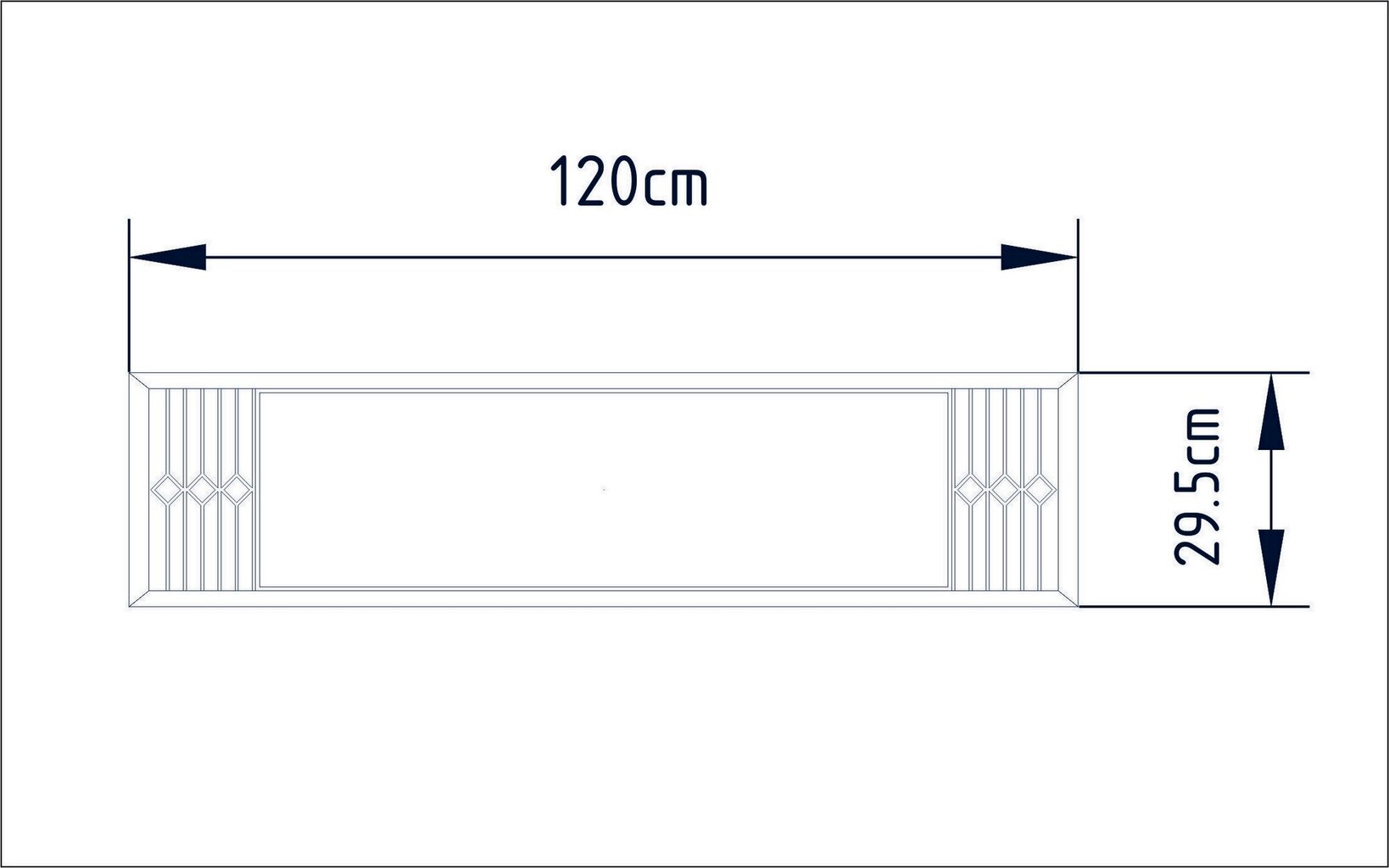 Koristeellinen lastulevy peili, Asir, 120x29,5x2 cm, valkoinen hinta ja tiedot | Peilit | hobbyhall.fi