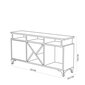 TV-taso, Asir, 120x53,6x29,5 cm, valkoinen/ruskea hinta ja tiedot | TV-tasot | hobbyhall.fi