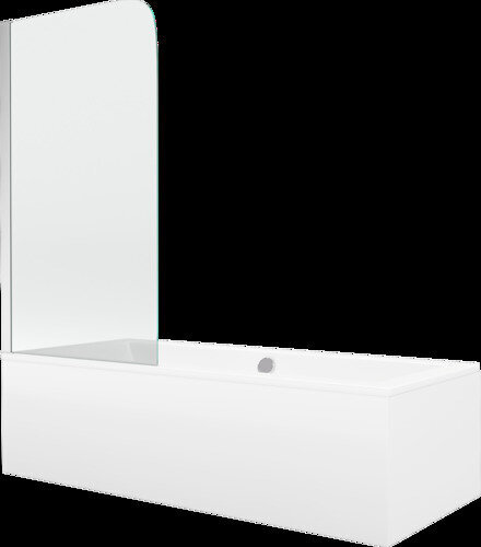 Kylpyamme Mexen Cube suihkuseinällä, 170x80 cm + 70 cm, white+I/swing/chrome hinta ja tiedot | Kylpyammeet | hobbyhall.fi