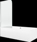 Kylpyamme Mexen Cube suihkuseinällä, 170x80 cm + 80 cm, white+I/swing/chrome hinta ja tiedot | Kylpyammeet | hobbyhall.fi