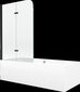 Kylpyamme Mexen Cube suihkuseinällä, 170x80 cm + 100 cm, white+II/black hinta ja tiedot | Kylpyammeet | hobbyhall.fi