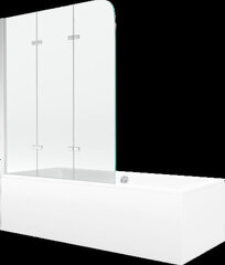 Kylpyamme Mexen Cube suihkuseinällä, 170x80 cm + 120 cm, white+III/fold/chrome hinta ja tiedot | Kylpyammeet | hobbyhall.fi