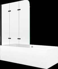 Kylpyamme Mexen Cube suihkuseinällä, 170x80 cm + 120 cm, white+III/fold/black hinta ja tiedot | Kylpyammeet | hobbyhall.fi