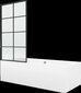 Kylpyamme Mexen Cube suihkuseinällä, 170x80 cm + 80 cm, white+I/fix/black grid hinta ja tiedot | Kylpyammeet | hobbyhall.fi