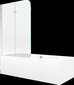 Kylpyamme Mexen Cube suihkuseinällä, 180x80 cm + 80 cm, white+II/chrome hinta ja tiedot | Kylpyammeet | hobbyhall.fi