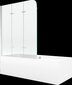 Kylpyamme Mexen Cube suihkuseinällä, 180x80 cm + 120 cm, white+III/fold/chrome hinta ja tiedot | Kylpyammeet | hobbyhall.fi