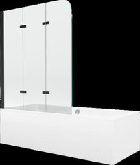 Kylpyamme Mexen Cube suihkuseinällä, 180x80 cm + 120 cm, white+III/fold/black hinta ja tiedot | Kylpyammeet | hobbyhall.fi