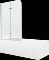 Kylpyamme Mexen Cubik suihkuseinällä, 150x70 cm + 80 cm, white+II/chrome hinta ja tiedot | Kylpyammeet | hobbyhall.fi