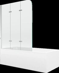 Kylpyamme Mexen Cubik suihkuseinällä, 150x70 cm + 120 cm, white+III/fold/chrome hinta ja tiedot | Kylpyammeet | hobbyhall.fi