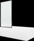 Kylpyamme Mexen Cubik suihkuseinällä, 150x70 cm + 70 cm, white+I/swing/black frame hinta ja tiedot | Kylpyammeet | hobbyhall.fi
