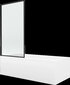 Kylpyamme Mexen Cubik suihkuseinällä, 150x70 cm + 80 cm, white+I/fix/black frame hinta ja tiedot | Kylpyammeet | hobbyhall.fi