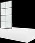 Kylpyamme Mexen Cubik suihkuseinällä, 150x70 cm + 80 cm, white+I/swing/black grid hinta ja tiedot | Kylpyammeet | hobbyhall.fi