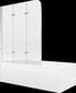 Kylpyamme Mexen Cubik suihkuseinällä, 160x70 cm + 120 cm, white+III/fold/chrome hinta ja tiedot | Kylpyammeet | hobbyhall.fi