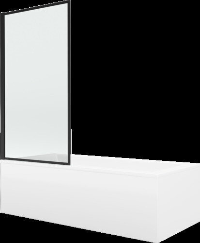 Kylpyamme Mexen Cubik suihkuseinällä, 160x70 cm + 70 cm, white+I/fix/black frame hinta ja tiedot | Kylpyammeet | hobbyhall.fi