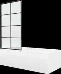 Kylpyamme Mexen Cubik suihkuseinällä, 170x70 cm + 80 cm, white+I/fix/black grid hinta ja tiedot | Kylpyammeet | hobbyhall.fi