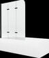 Kylpyamme Mexen Vega suihkuseinällä, 150x70 cm + 120 cm, white+III/fold/black hinta ja tiedot | Kylpyammeet | hobbyhall.fi