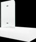 Kylpyamme Mexen Vega suihkuseinällä, 170x70 cm + 80 cm, white+II/black hinta ja tiedot | Kylpyammeet | hobbyhall.fi