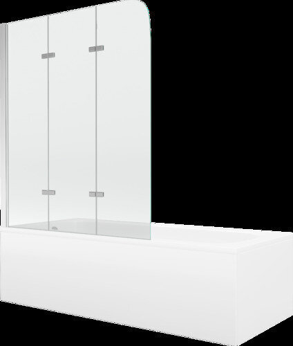 Kylpyamme Mexen Vega suihkuseinällä, 170x70 cm + 120 cm, white+III/fold/chrome hinta ja tiedot | Kylpyammeet | hobbyhall.fi