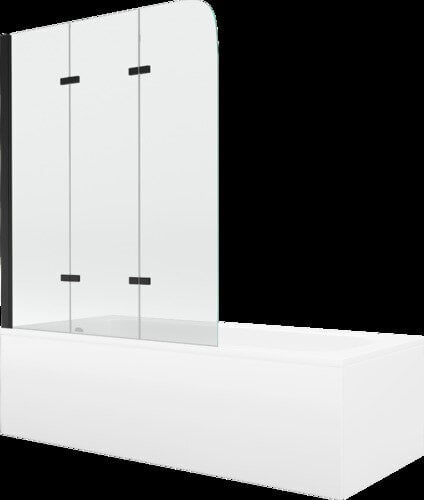 Kylpyamme Mexen Vega suihkuseinällä, 170x70 cm + 120 cm, white+III/fold/black hinta ja tiedot | Kylpyammeet | hobbyhall.fi