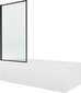 Kylpyamme Mexen Vega suihkuseinällä, 170x70 cm + 70 cm, white+I/fix/black frame hinta ja tiedot | Kylpyammeet | hobbyhall.fi