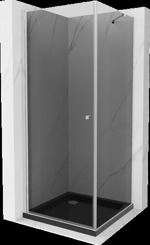 Suihkukaappi Mexen Pretoria altaalla ja luukulla, grafiitti+musta/kromi, 80 x 80 cm hinta ja tiedot | Suihkukaapit ja suihkunurkat | hobbyhall.fi