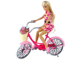 Anlily-nukke polkupyörän kanssa, vaaleanpunainen hinta ja tiedot | Anlily Lapset | hobbyhall.fi