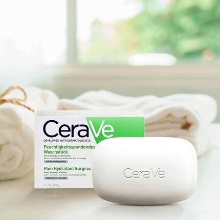 Saippua CeraVe Hydrating Cleanser Bar, 128g hinta ja tiedot | Kasvojen puhdistusaineet | hobbyhall.fi