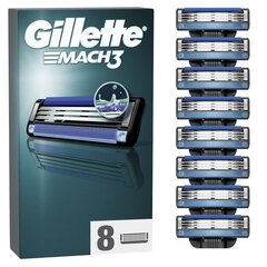 Partakoneen päät Gillette MACH3, 8 kpl. hinta ja tiedot | Gilette Hygieniatuotteet | hobbyhall.fi