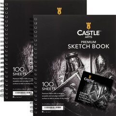Castle Art Supplies Sketchbook 100+100 22.9cm x 30.5cm, 90gsm hinta ja tiedot | Toimistotarvikkeet | hobbyhall.fi