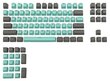 Royal Kludge OEM PBT Keycaps 104 vnt. Tiffany PBT UK hinta ja tiedot | Näppäimistöt | hobbyhall.fi