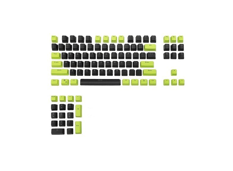 Royal Kludge OEM PBT Keycaps 104 vnt. Poison PBT UK hinta ja tiedot | Näppäimistöt | hobbyhall.fi