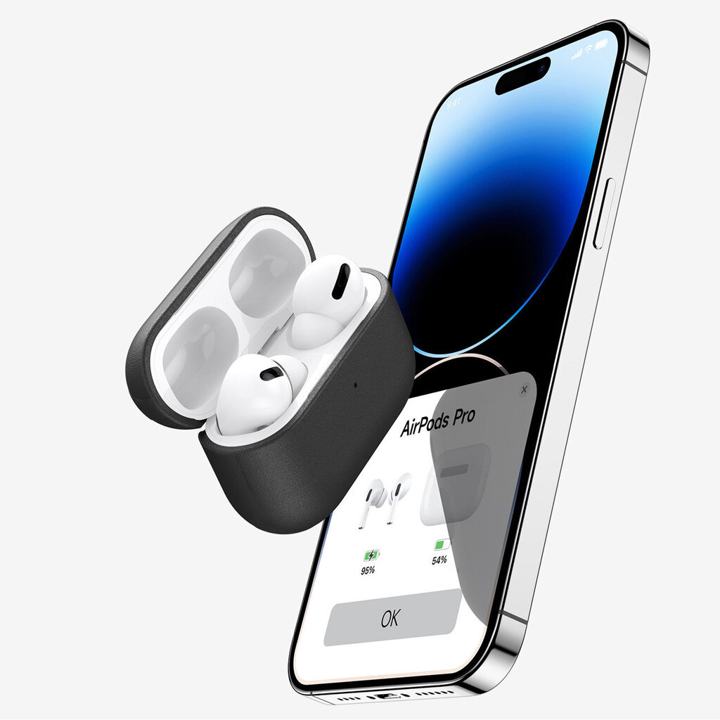 Dux Ducis Plen, AirPods Pro 2/AirPods Pro 1, musta hinta ja tiedot | Kuulokkeiden tarvikkeet | hobbyhall.fi