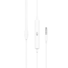 HOCO M101 Korvakuulokkeet mikrofonilla 3,5mm (valkoinen) hinta ja tiedot | Kuulokkeet | hobbyhall.fi