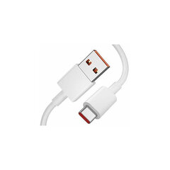 USB-kaapeli alkuperäinen Xiaomi 5A 55W Type-C valkoinen, 1M hinta ja tiedot | Puhelinkaapelit | hobbyhall.fi