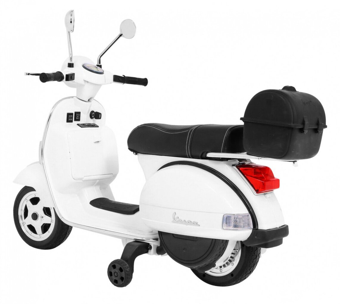 Sähkömoottoripyörä Vespa, valkoinen hinta ja tiedot | Lasten sähköautot | hobbyhall.fi