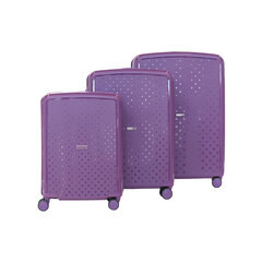 ALEZAR Lux matkalaukkusarja #3 kpl, violetti hinta ja tiedot | Matkalaukut ja matkakassit | hobbyhall.fi