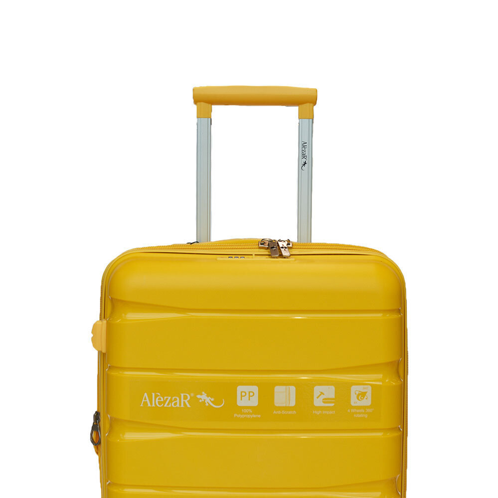 AlèzaR Lux Digitex matkalaukkusetti 3kpl, keltainen hinta ja tiedot | Matkalaukut ja -kassit | hobbyhall.fi