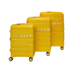 AlèzaR Lux Digitex matkalaukkusetti 3kpl, keltainen hinta ja tiedot | Matkalaukut ja matkakassit | hobbyhall.fi