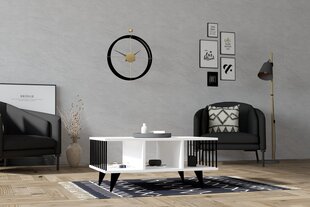Asir-sohvapöytä, 90x40x60 cm, valkoinen hinta ja tiedot | Sohvapöydät | hobbyhall.fi