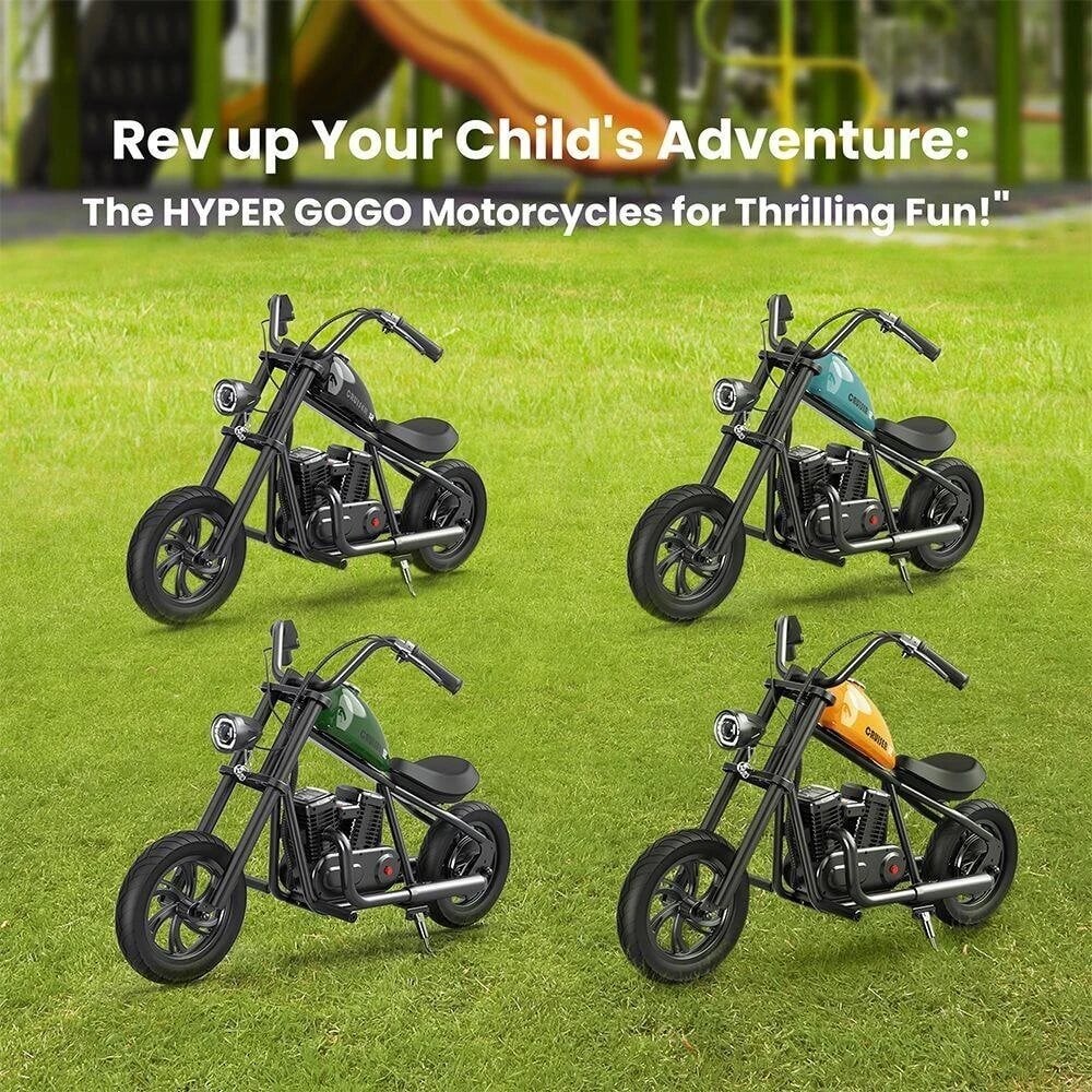 Lasten sähkömoottoripyörä Hyper Gogo Cruiser 12, musta hinta ja tiedot | Lasten sähköautot | hobbyhall.fi