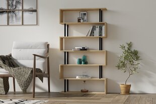 Asir-kirjahylly, 90x162,6x22 cm, beige hinta ja tiedot | Hyllyt | hobbyhall.fi