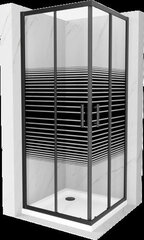 Mexen Rio F suihkukaappi altaalla ja pohjaventtiilillä, puolimatta, Black+White/Black, 90 x 90 cm hinta ja tiedot | Suihkukaapit ja suihkunurkat | hobbyhall.fi