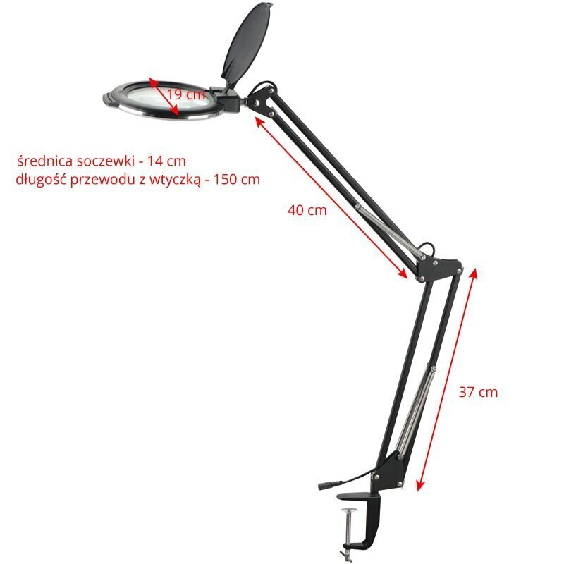 Moonlight led-suurennuslasivalo 8013/6', valkoinen hinta ja tiedot | Pöytävalaisimet | hobbyhall.fi