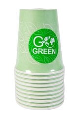 Ympäristöystävälliset Go Green 250ml kupit 10 kpl / 0,06kg hinta ja tiedot | Tarjoiluastiat ja aterimet juhliin | hobbyhall.fi
