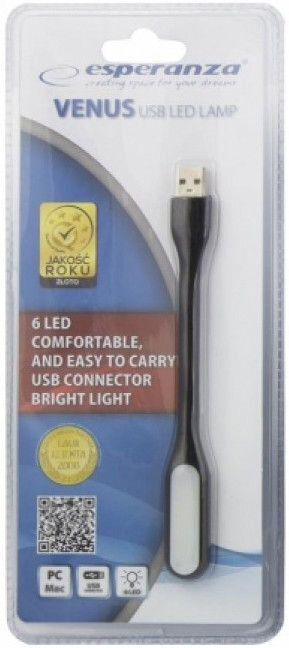 USB LED-lamppu kannettavalle tietokoneelle Esperanza EA147W, 1 x USB, 6 LED, valkoinen hinta ja tiedot | Adapterit | hobbyhall.fi
