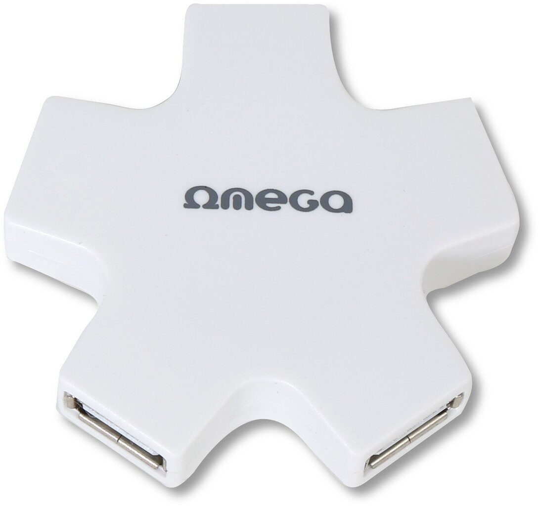 Omega USB 2.0 -keskitin 4-porttinen, valkoinen (OUH24SW) hinta ja tiedot | Adapterit | hobbyhall.fi