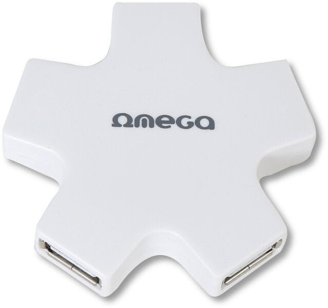 Omega USB 2.0 -keskitin 4-porttinen, valkoinen (OUH24SW)